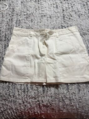 Copper Key Cream Mini Skort with Front Pleat
